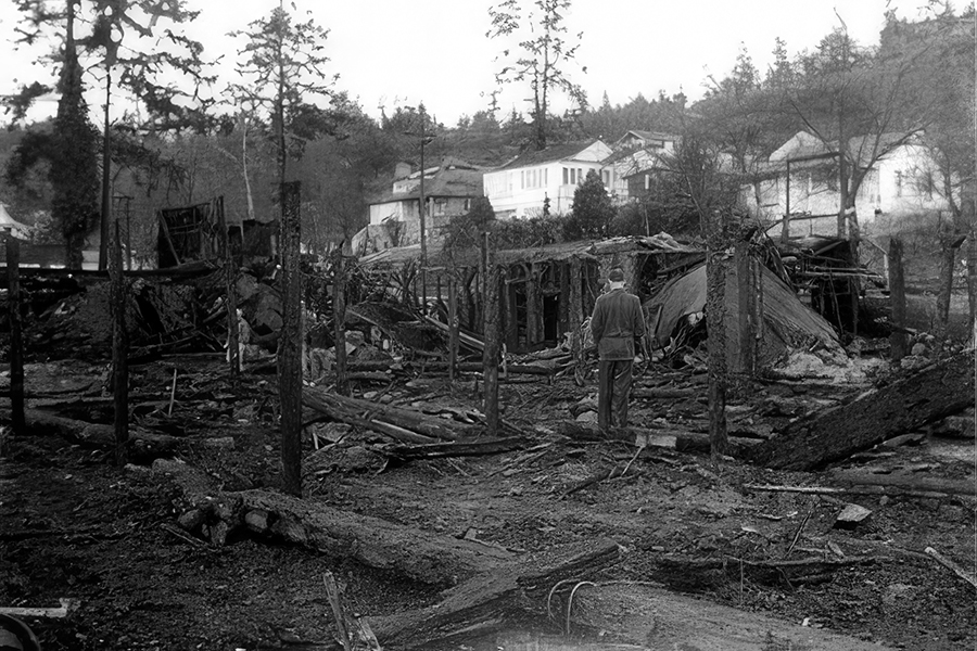 Redondo Recreation Center Post-Fire in 1951