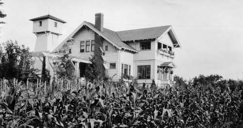Baumann House with Corn - 1920s
